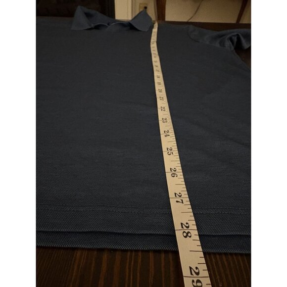 Robert Barakett Men's Casey Johnny Collar Polo XL Blue Pima Cotton Blend Golf - Picture 9 of 9